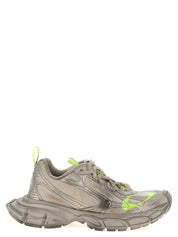Gray Polyethylene Athletic Sneakers