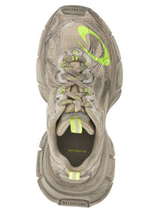 Gray Polyethylene Athletic Sneakers