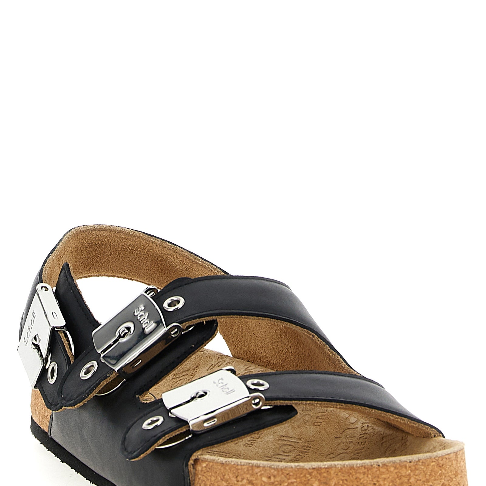Balenciaga Black Calfskin Flat Sandals Balenciaga