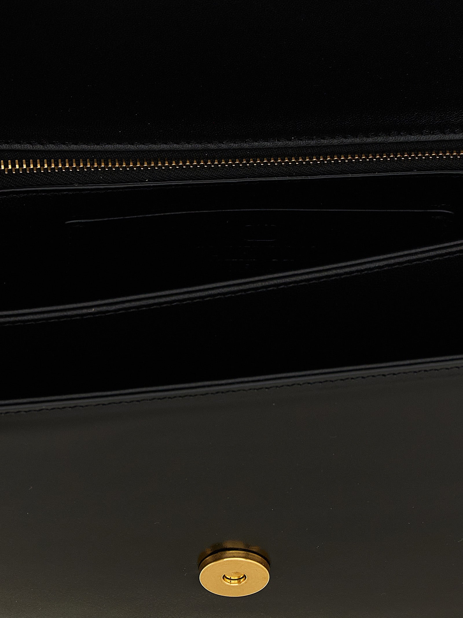 Black Calfskin Shoulder Bag