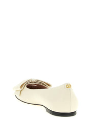 White Leather Ballet Flats