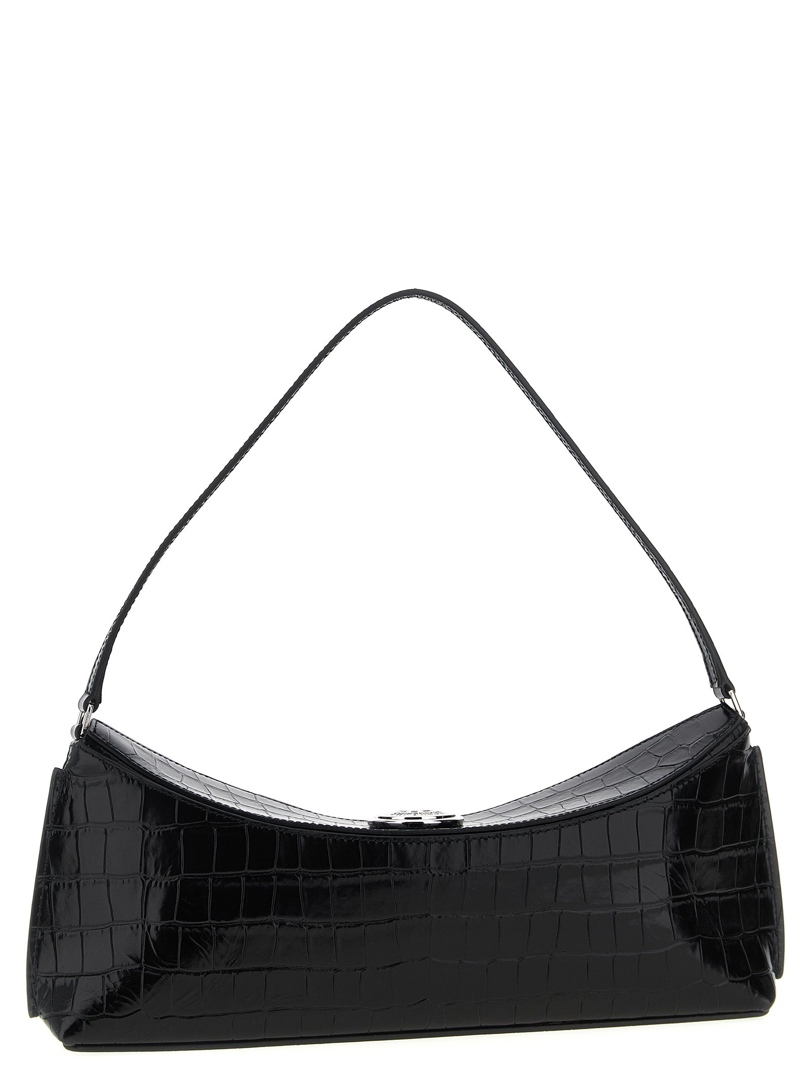 Black Calfskin Shoulder Bag