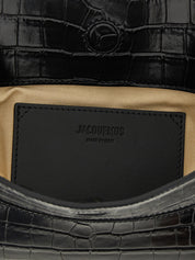Black Calfskin Shoulder Bag
