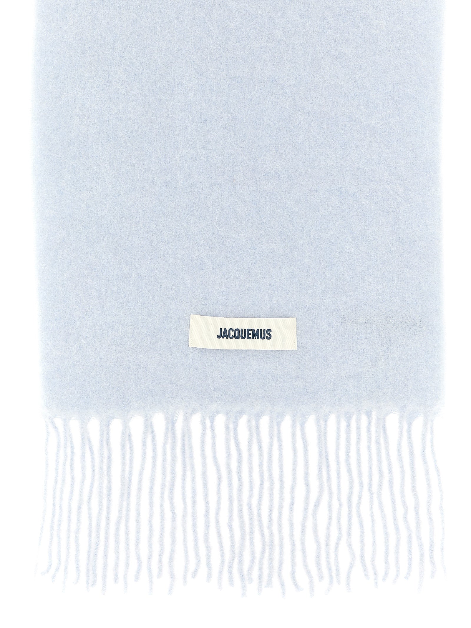 Blue Alpaca Leather Scarf