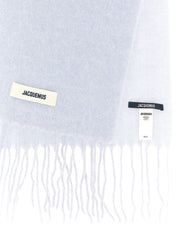 Blue Alpaca Leather Scarf
