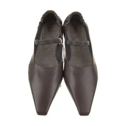 Brunello Cucinelli Brown Leather Ballet Flats