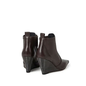 Brunello Cucinelli Brown Leather Ankle Boots