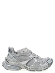 Gray Polyethylene Athletic Sneakers