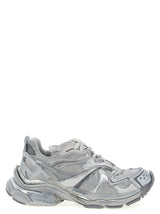 Gray Polyethylene Athletic Sneakers