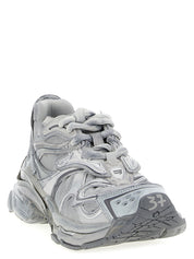Gray Polyethylene Athletic Sneakers
