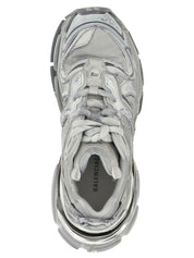 Gray Polyethylene Athletic Sneakers
