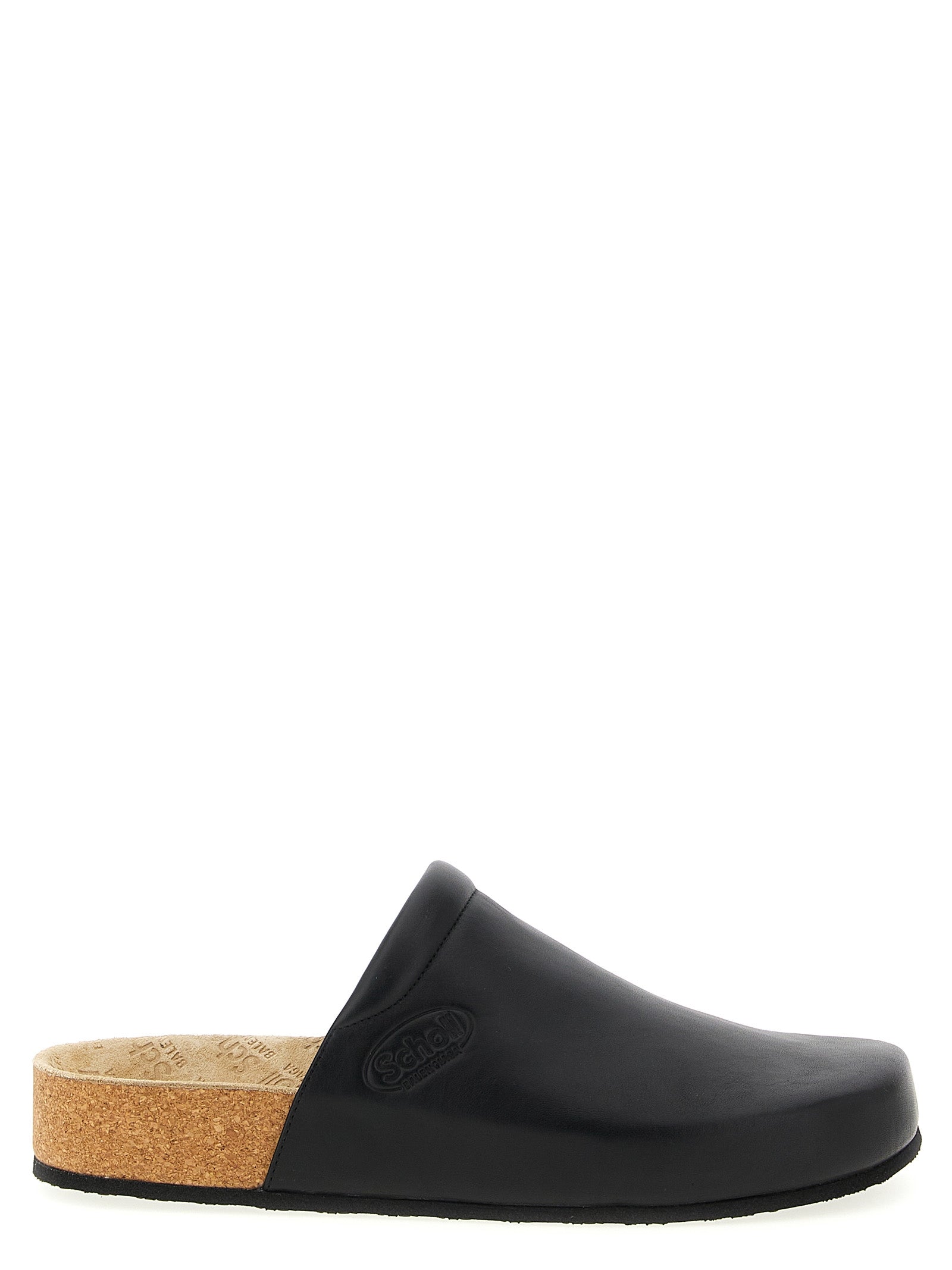 Black Calfskin Clogs