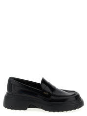Tod's Black Calfskin Slip-On Loafers