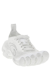 Balenciaga White Polyester Athletic Sneakers