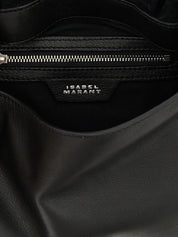 Black Calfskin Shoulder Bag