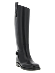 Burberry Black Calfskin Over The Knee