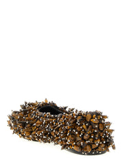 Brown Viscose Ballet Flats