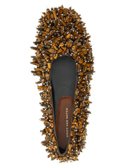 Brown Viscose Ballet Flats