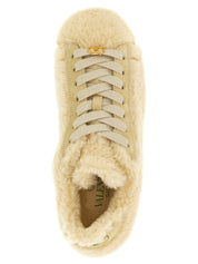 Beige Wool Sneakers