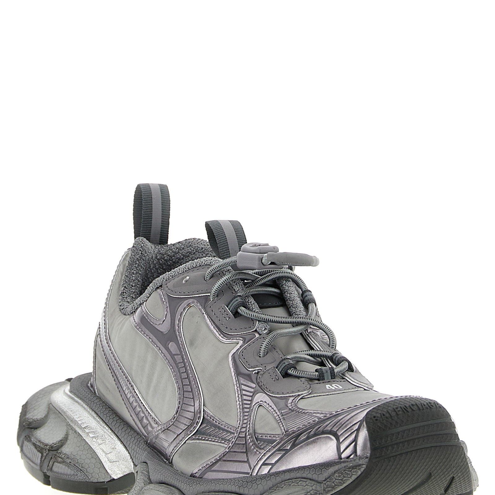 Balenciaga Gray Polyester Athletic Sneakers Balenciaga