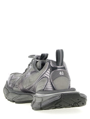 Gray Polyester Athletic Sneakers