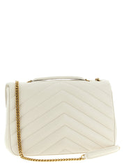 Beige Lamb Leather Shoulder Bag