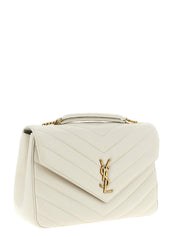 Beige Lamb Leather Shoulder Bag