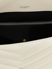 Beige Lamb Leather Shoulder Bag