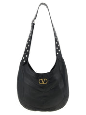 Black Lamb Leather Shoulder Bag