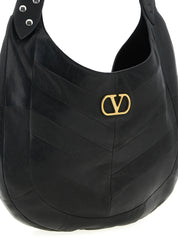 Black Lamb Leather Shoulder Bag
