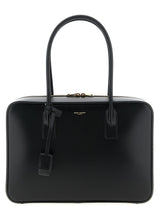 Black Calfskin Shoulder Bag