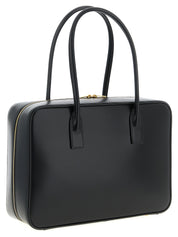Black Calfskin Shoulder Bag