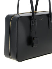 Black Calfskin Shoulder Bag