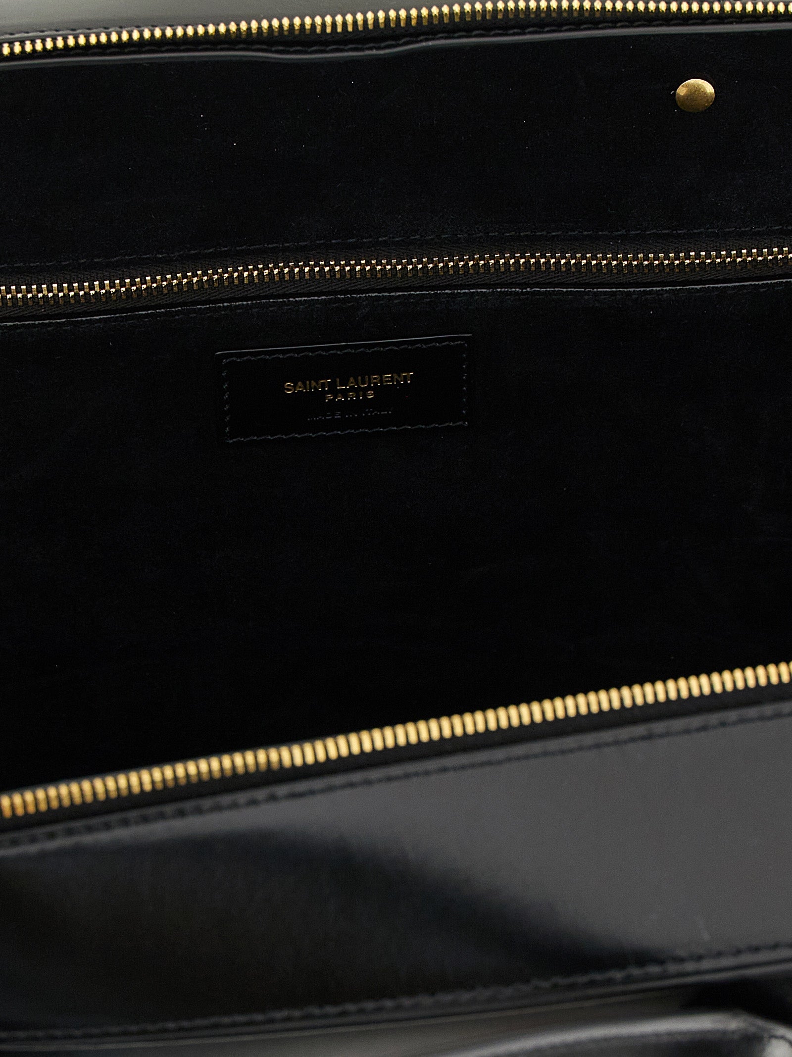Black Calfskin Shoulder Bag