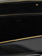 Black Calfskin Shoulder Bag