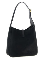 Black Calfskin Shoulder Bag