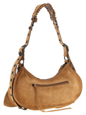 Brown Calfskin Shoulder Bag