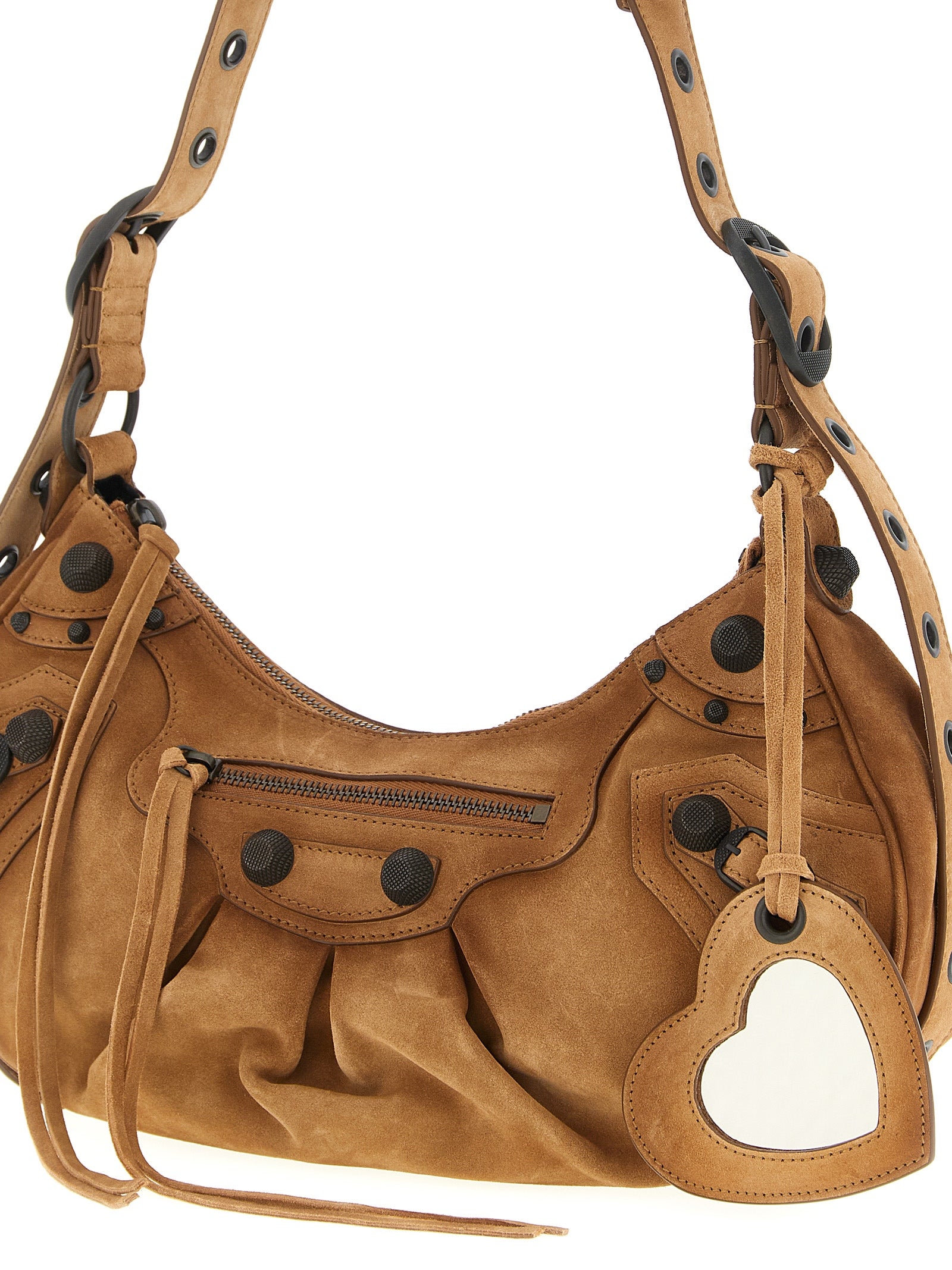Brown Calfskin Shoulder Bag