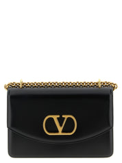Black Calfskin Shoulder Bag