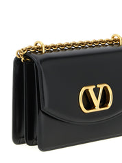 Black Calfskin Shoulder Bag