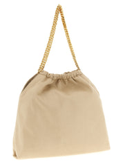 Beige Polyester Shoulder Bag