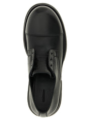 Balenciaga Black Bull Skin Slip-On Loafers