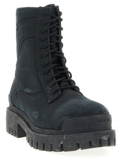 Balenciaga Black Cotton Chelsea Boots
