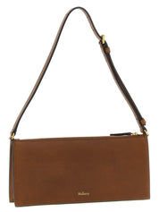 Brown Calfskin Shoulder Bag