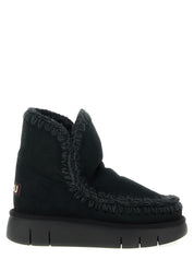 Black Lamb Leather Ankle Boots