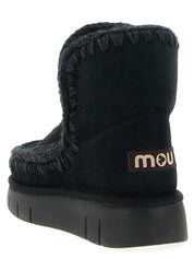 Black Lamb Leather Ankle Boots