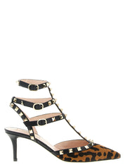 Valentino Garavani Multicolor Calfskin Mid Heel Pumps