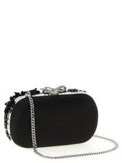 Black Polyester Clutch Bag
