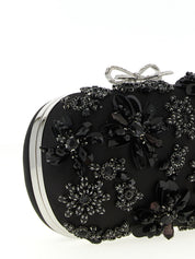 Black Polyester Clutch Bag