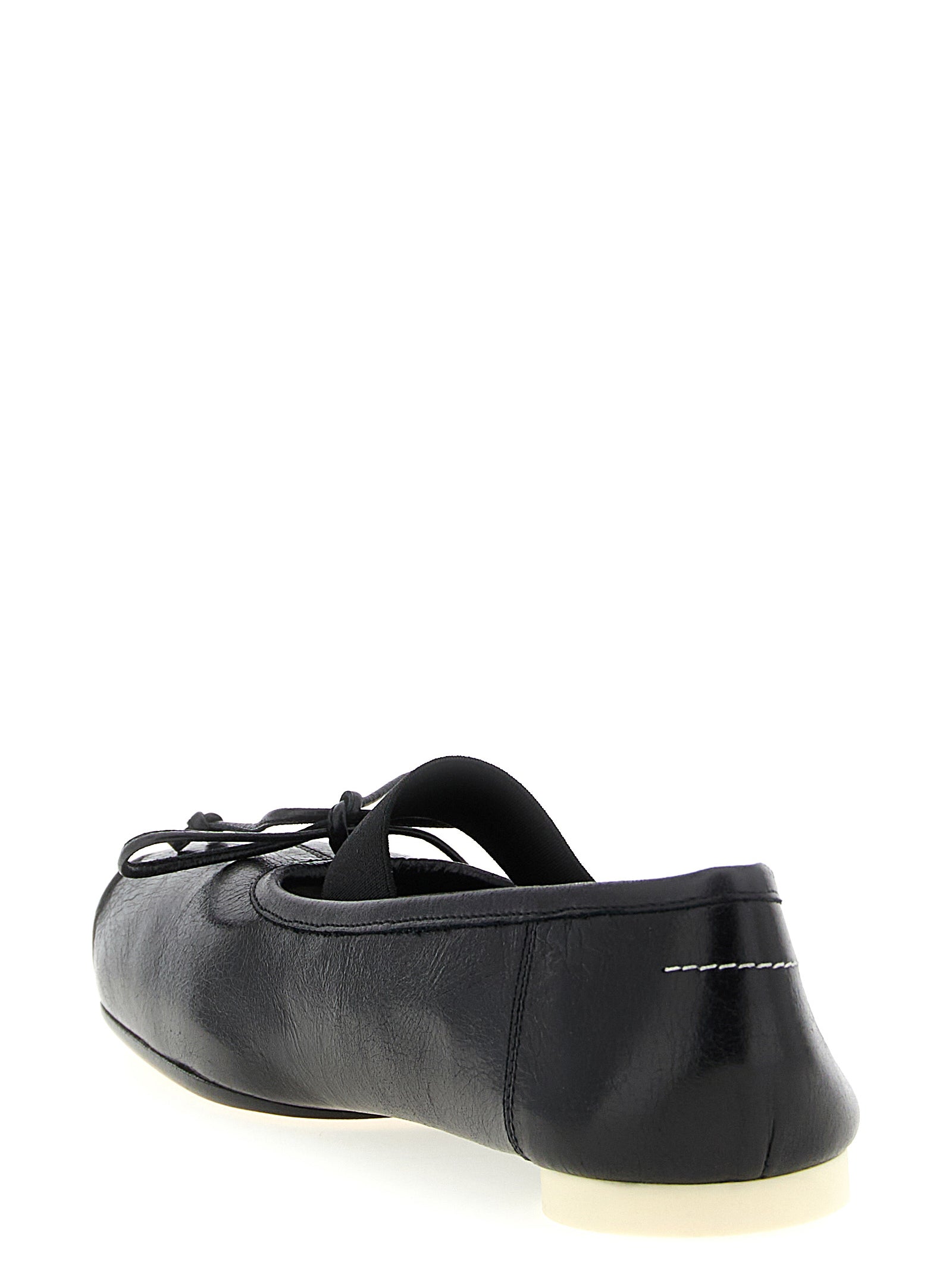 Black Calfskin Ballet Flats